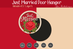 Just Married Door Hanger SVG Product Image 3