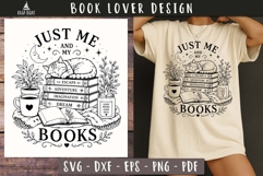 Just Me and My Books Book lover SVG PNG