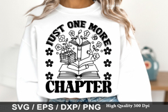 Just One More Chapter - Reading Books SVG Design Product Image 1