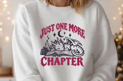 Just One More Chapter Dragon SVG | Gothic Fantasy Reading Product Image 2