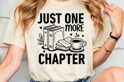 Just One More Chapter SVG, Book Lover SVG, Reading SVG Product Image 2