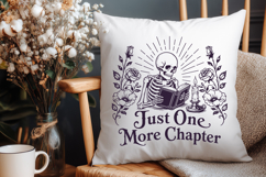 Just One More Chapter SVG, Skeleton Reading Book PNG Design Product Image 3