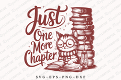 Just One More Chapter SVG Design Product Image 1
