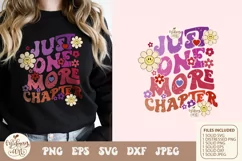 Just One More Chapter Png, Retro Book Lover Png, Book Lover Product Image 2