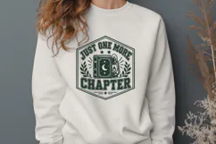 Just One More Chapter SVG PNG | Vintage Reading Club Badge Product Image 2