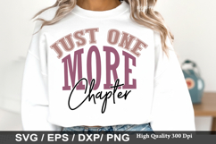 Just One More Chapter - Book Lover SVG Design Product Image 1