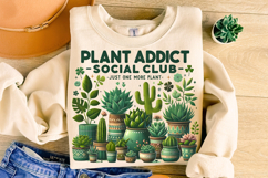 Plant Addict Social Club, Crazy Plant Lady PNG, Plant Girl Product Image 3