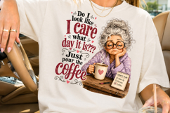 Just Pour The Coffee Sublimation PNG Product Image 2