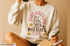 Funny Cat Hand-Drawn SVG PNG Sublimation Design Product Image 4