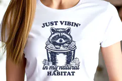 Funny Raccoon SVG Just Vibin’ in My Natural Habitat Design Product Image 2