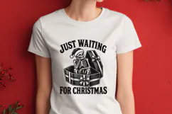 Just Waiting for Christmas SVG | Gothic Skeleton Design Product Image 3