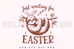 Just Waiting for Easter SVG Product Image 1