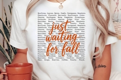 Just Waiting for Fall Autumn Quote PNG Design Product Image 2