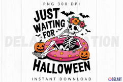 Just Waiting for Halloween Sublimation PNG Product Image 1