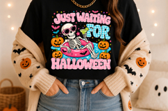 Just Waiting For Halloween PNG,Funny Spooky Sublimation Product Image 3