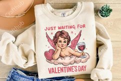 Just Waiting For Valentine&#039;s Png, Valentines Day Png Product Image 3