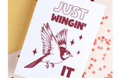 Just winging It Funny Bird Quote Product Image 1