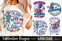 Funny Skeletons Sarcastic Retro PNG Sublimation Product Image 6