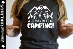 Just A Girl-Camping SVG Product Image 1