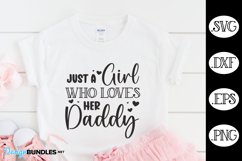 Just a Girl Who Loves Her Daddy SVG Product Image 1