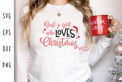 Just a Girl Who Loves Christmas SVG - Christmas Cut File Product Image 2