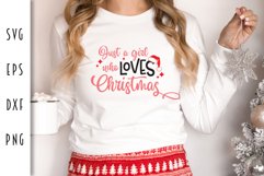 Just a Girl Who Loves Christmas SVG - Christmas Cut File Product Image 3