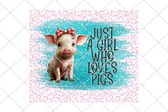 Just A Girl Who Loves Pigs Leopard Tumbler Design Product Image 2