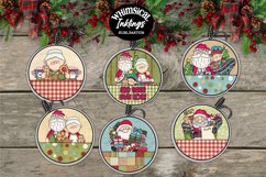 Just Be Claus Round Ornaments Sublimation Clipart Product Image 1