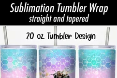 Just Bee Happy 20 oz Skinny Tumbler Sublimation |Bee Tumbler Product Image 2