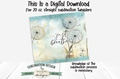 Just Breathe Dandelion 20oz Seamless Tumbler Wrap Product Image 2