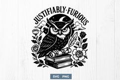 Justifiably Furious Owl SVG PNG | Angry Owl Gothic Clipart Product Image 1