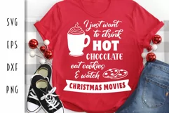 Hot Chocolate & Christmas Movies - Christmas SVG Product Image 1