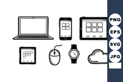 Technology devices laptop smartphone tablet smartwatch cloud Product Image 1