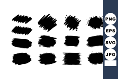 Black Brush Stroke Vector Set for Artistic and Graphic Desig Product Image 1