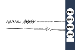 Hand Drawn Black Arrow and Line Elements Set for Design and Product Image 1