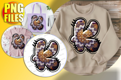 K Doodle Letter Valentine Loving Cheerful Vibe! Product Image 1