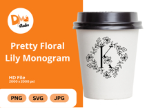 Pretty Floral Lily Monogram Product Image 1