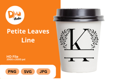 Petite Leaves Line Monogram Product Image 1