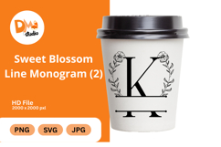 Simple Blossom Line Monogram Product Image 1