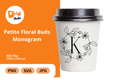 Petite Floral Buds Monogram Product Image 1
