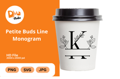Petite Buds Line Monogram Product Image 1