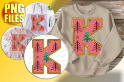 K Doodle Letter Style PNG Playful Winter Print! Product Image 1