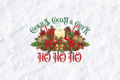 Cookies Cocoa &amp; Cheer Ho Ho Ho Christmas T-Shirt SVG Product Image 3