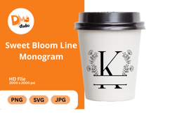 Sweet Bloom Line Monogram Product Image 1