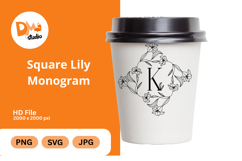 Square Lily Monogram Product Image 1