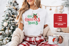 Cozy Christmas Nights SVG | Holly Berries &amp; Jingle Bells Product Image 3