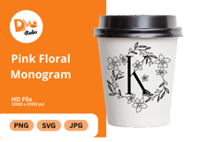 Pink Floral Monogram Product Image 1
