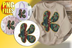 K Doodle Letter Style Sublimation Merry Winter Character! Product Image 1