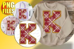 K Doodle Letter Style Design Festive Winter Magic! Product Image 1