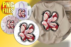K Doodle Letter Valentine Loving Playful Magic! Product Image 1